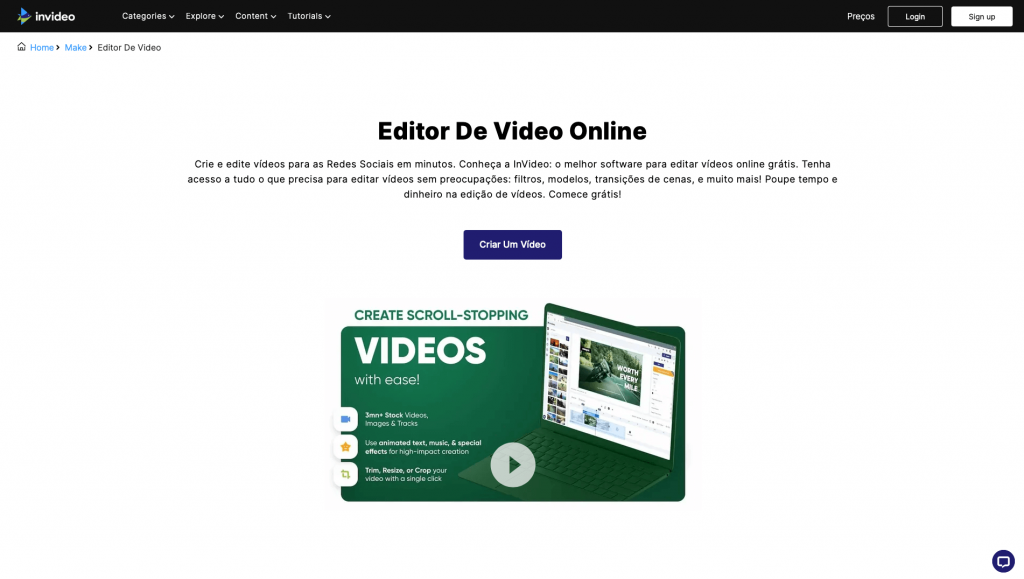 editor de video invade