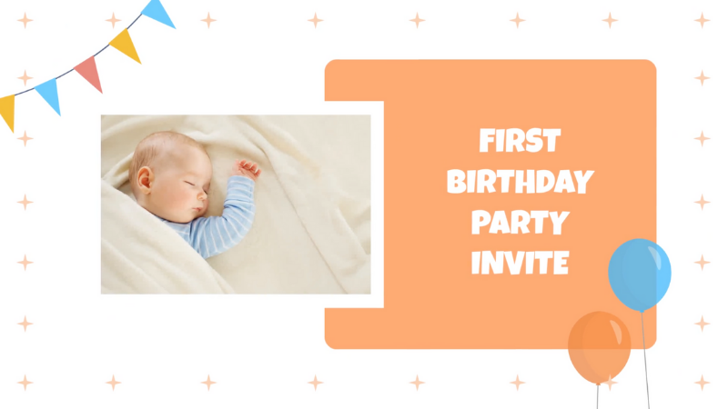 First birthday party invite